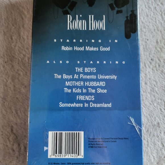 Robin Hood VHS BRAND NEW AND SEALED 1990 FIRST VIDEO GROUP RARE FIND SEE PICS - Picture 2 of 4